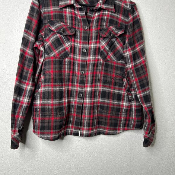 Woolrich Oxbow Bend Plaid Flannel Shirt Jacket Red Black Womens Medium - Picture 4 of 13